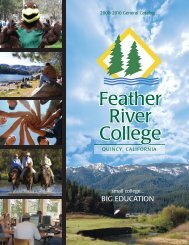 Feather River College 2008 - 2010 Catalog PDF