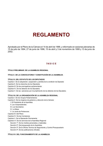 Asamblea Regional de Murcia - AELPA - Asociación Española de ...