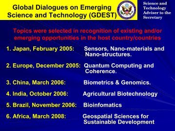 Global Dialogues on Emerging Science and Technology (GDEST)