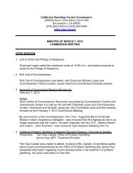 (916) 263-0700 F AX - California Gambling Control Commission ...