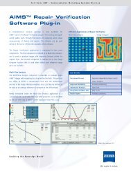 AIMS Repair Verification Software Plug-in - Carl Zeiss