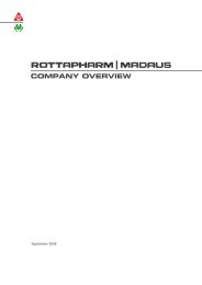 company overview - Rottapharm Madaus