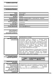 curriculum vitae - Ospedale Luigi Sacco