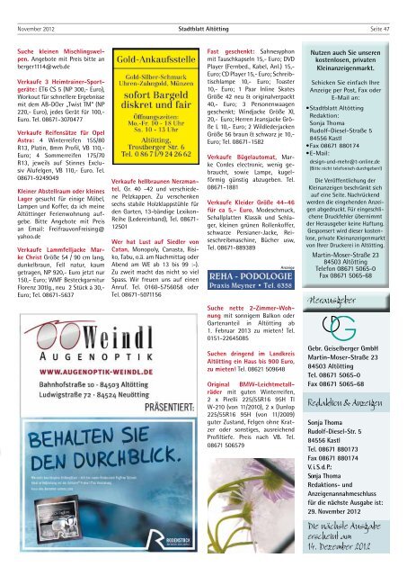 Stadtblatt Altötting - Stadt Altötting