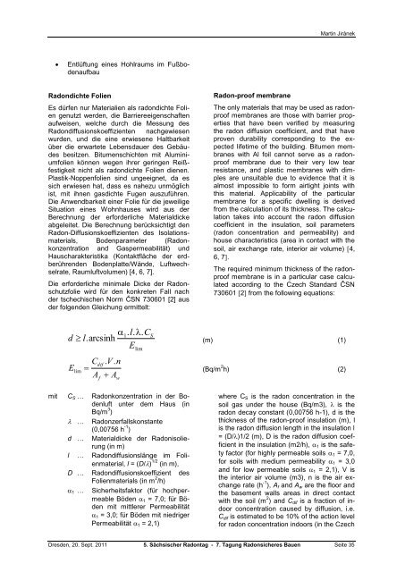 5. sächsischer radontag - Hochschule für Technik und Wirtschaft ...