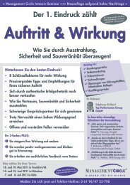 Seminar: Auftritt und Wirkung - Management Circle AG