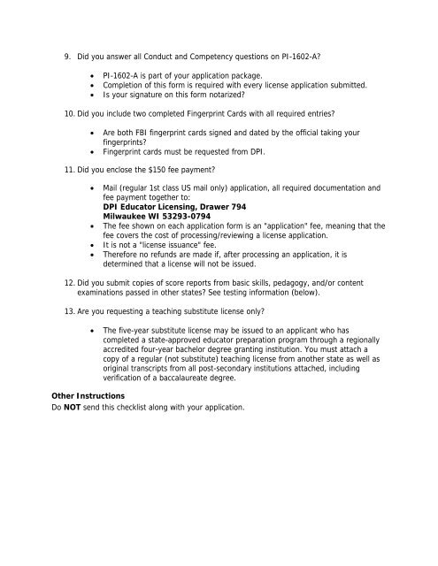 PI-1602-OS Application Submission Checklist - Teacher Education ...