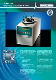 Das KNAUER Dampfdruck-Osmometer K-7000