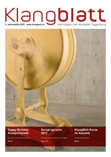 Ausgabe 2012-2 - Klangwelt Toggenburg