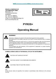 Manual PYROS+ - DRUCK & TEMPERATUR Leitenberger GmbH