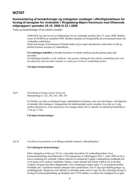 Notat - kommentering af bemÃ¦rkninger.pdf - RingkÃ¸bing-Skjern ...