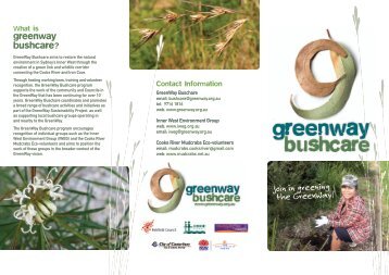 GreenWay Bushcare Brochure - Ashfield Council