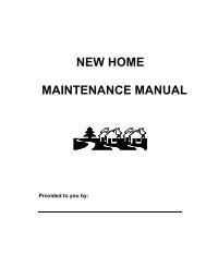 Maintenance Manual for Single Family Home - Travelers Canada