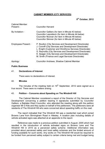 Minutes of Previous Meeting PDF 44 KB - Meetings, agendas, and ...