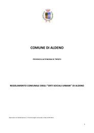 Regolamento Orti Sociali Urbani - Comune di Aldeno