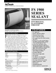 fs 1900 series sealant intumescent, elastomeric firestop - Building ...