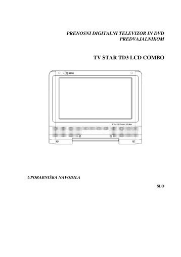 prenosni digitalni televizor in dvd predvajalnikom tv star td3 lcd combo