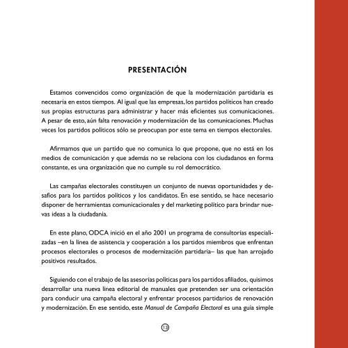 MANUAL DE CAMPAÑA ELECTORAL - ODCA