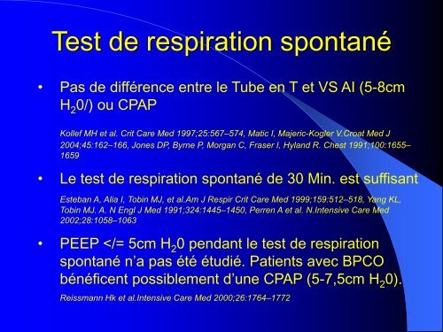 Le sevrage de la ventilation mécanique chez un malade difficile A ...