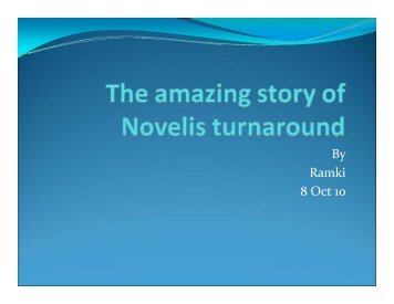 The amazing story of turnaround of Novelis