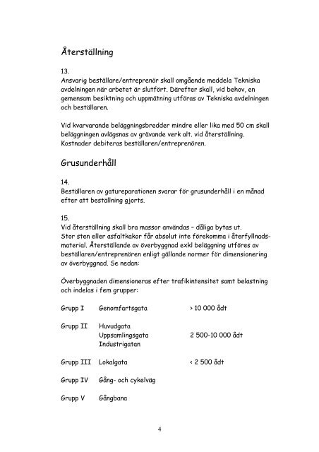Anvisningar fÃ¶r schaktningsarbeten i gatumark.pdf - Hallsbergs ...