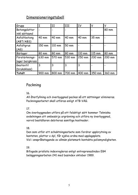 Anvisningar fÃ¶r schaktningsarbeten i gatumark.pdf - Hallsbergs ...