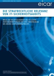 Die strafrechtliche Relevanz von IT-Sicherheitsaudits (pdf, 735 - Eicar