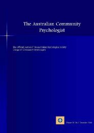 issue 2 09 - APS Member Groups - Australian Psychological Society