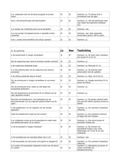 Checklist beeldschermwerk - Arbo Online