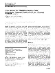 Genetic diversity and relationships in Solanum subg ... - Springer