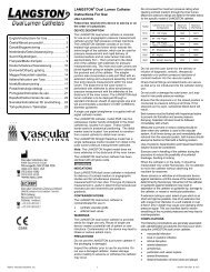 LANGSTONÂ® Dual Lumen Catheter Instructions For Use - Vascular ...