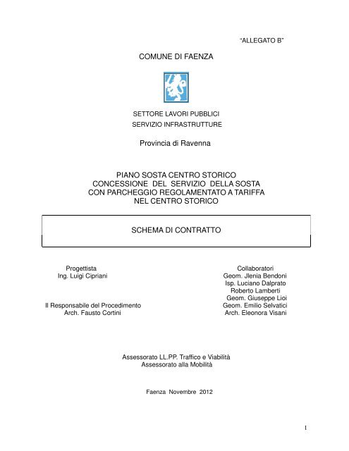 COMUNE DI FAENZA Provincia di Ravenna PIANO SOSTA ...