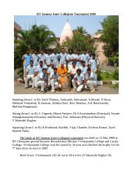 IIT-Sanmar Inter-Collegiate Tournment 2009 Standing (from L to R ...
