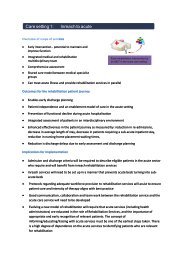 Care setting 1: Inreach to acute ( pdf - 100 KB) - ARCHI