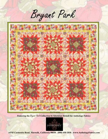 Featuring the Bryant Park Collection by Khristian ... - Anthology Fabrics