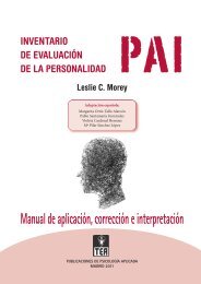 Manual de aplicaciÃ³n, correcciÃ³n e interpretaciÃ³n - TEA Ediciones