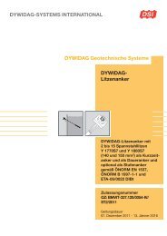 DYWIDAG Geotechnische Systeme DYWIDAG- Litzenanker