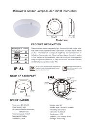 Microwave sensor Lamp LX-LD-105P-B instruction - Lexing.com.cn