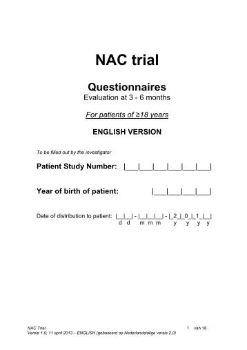NAC trial - AMC Hematologie