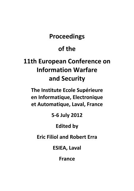 Proceedings of the 11th European Conference on Information ...
