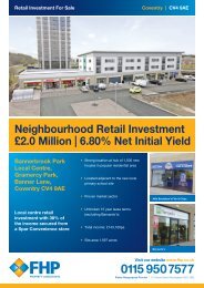 Neighbourhood Retail Investment £2.0 Million | 6.80% Net ... - Propex