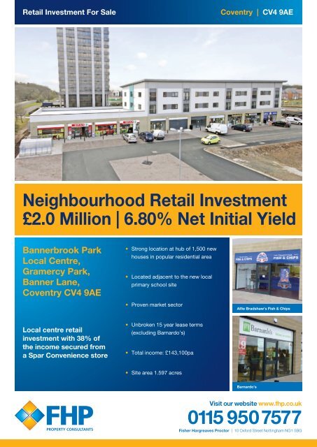 Neighbourhood Retail Investment £2.0 Million | 6.80% Net ... - Propex