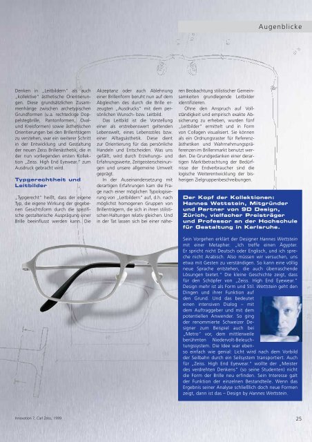 Zeig' mir Deine Brille … - Carl Zeiss - Carl Zeiss International