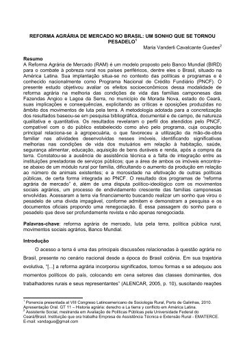 VIII Congresso Latino-Americano de Sociologia Rural - alasru