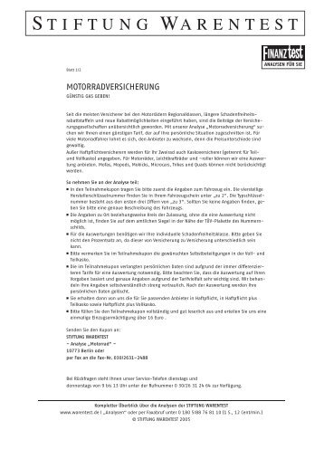 MOTORRADVERSICHERUNG