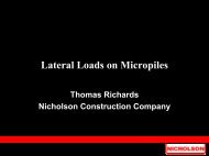Lateral Loads on Micropiles, Thomas Richards, Nicholson ...
