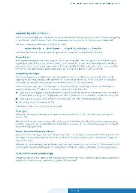 Pharmacy Services Agreement 2010 Guide for Guild members