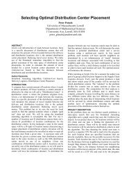 Selecting Optimal Distribution Center Placement - Computer ...