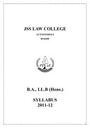 JSS LAW COLLEGE B.A., LL.B (Hons.) SYLLABUS 2011-12