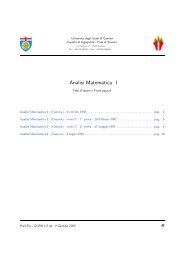 Analisi Matematica I - Polo Universitario di Savona